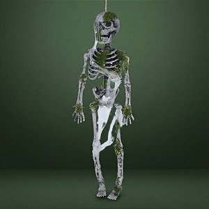 Enfeite Decorativo de Halloween Para Pendurar - Esqueleto Musgo Augustus - 40cm - 1 unidade - Cromus - Rizzo