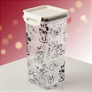 Pote de Plástico Hermético - Mickey Mouse - 1,24l - 20x10cm - Disney Original - 1 unidade - Plasútil - Rizzo