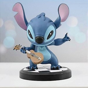 Mini Figura Colecionável - Stitch - Guitarra - 9cm - 1 unidade - Disney Original - Rizzo