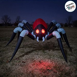 Aranha de Halloween Inflável com LED - 240cm - 1 unidade - PartiuFesta - Rizzo