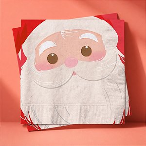 Guardanapo De Papel Natalino - Papai Noel - 32,5x32,5cm - 20 unidades - Cromus - Rizzo