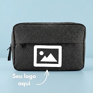 Necessaire Masculina Personalize com Logo - Preto - 23x15x7cm - 1 unidade - Rizzo