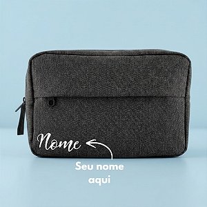 Necessaire Masculina Personalizado com Nome - Preto - 23x15x7cm - 1 unidade - Rizzo