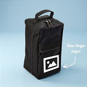 Bolsa Porta Tênis Personalizade com Logo  - Preto - 34x10x25cm - 1 unidade - Rizzo