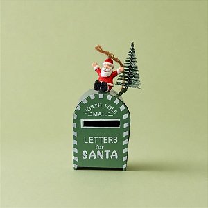 Enfeite para Pendurar de Natal - Caixa de Correio Papai Noel - 10,5x5,5x4cm - 1 unidade - Cromus - Rizzo