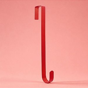 Gancho Suporte Para Guirlanda - Vermelha - 36x2,5x9cm - 1 unidade - Cromus - Rizzo