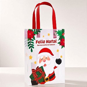 Sacola Transparente Fosca Com Alça de Fibra Vermelho - Que Seus Sonhos Se Realizem - 20x25cm - 1 unidade - Rizzo