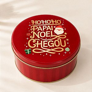 Lata de Metal de Natal - Papai Noel Chegou - 13,85x6,7cm - 1 unidade - Rizzo