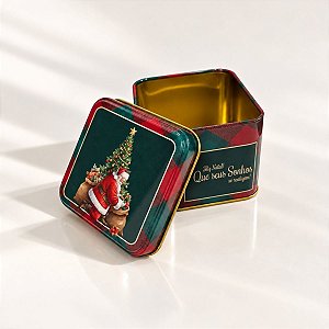 Lata de Metal de Natal - Feliz Natal - 8x6,3cm - 1 unidade - Rizzo