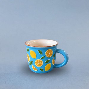 Caneca de Porcelana Personalizado Frutinhas - Limão - 70ml - 1 unidade - Rizzo