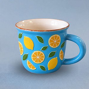 Caneca de Porcelana Personalizado Frutinhas - Limão - 140ml - 1 unidade - Rizzo