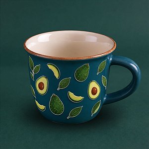 Caneca de Porcelana Personalizado Frutinhas - Abacate - 140ml - 1 unidade - Rizzo