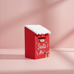Enfeite de Natal em Feltro - Caixa de Correios "Santa Mail" - 19x12,5x9,5cm - 1 unidade - Cromus - Rizzo