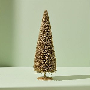 Mini Árvore Pinheiro - Dourado - 40x15x15cm - 1 unidade - Cromus - Rizzo