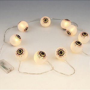 Cordão de Led de Halloween - Olhos Amarelos - 1,8 metros - 1 unidade - Rizzo