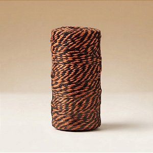 Cordão Decorativo Twine - Laranja e Preto - 100m - 1 unidade - Rizzo