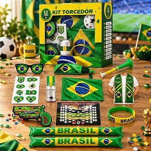 Kit Torcedor Brasil - Copa do Mundo - 12 unidades - Rizzo