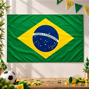 Bandeira de Tecido - Brasil - 120x175cm - 1 unidade - Rizzo