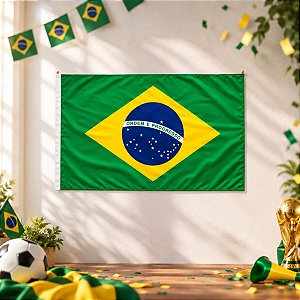 Bandeira de Tecido - Brasil - 130x80cm - 1 unidade - Rizzo