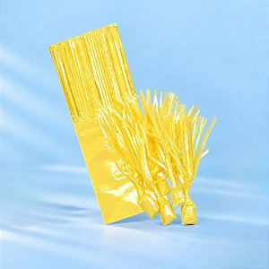 Papel para Bala de Coco - 8,5 x 21,5 cm - Amarelo Nacarado - 24 unidades - CampFestas - Rizzo