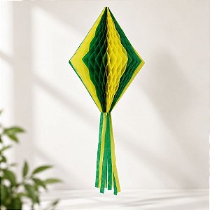 Enfeite Decorativo de Papel Seda - Balão Brasil - 68cm - 1 unidade - Rizzo