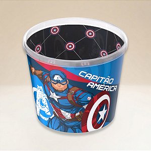 Balde de Pipoca - Capitão América - 2,1L - 1 unidade - Disney Original - Rizzo