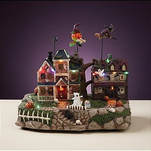 Enfeite Decorativo de Halloween - Cenário Casarão Noites do Terror - 27x28x15cm - 1 unidade - Cromus - Rizzo