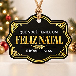 Tag De/Para Decorativa de Natal com Sisal – Tenha um Feliz Natal – Ref.2565 - 10 unidades - Stickr - Rizzo