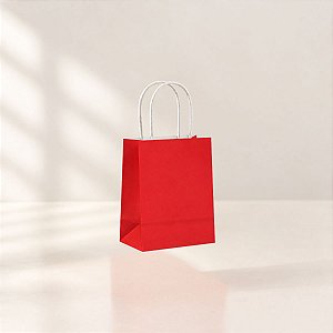 Sacola de Papel Mini - Vermelho - 11x8x4cm - 10 unidades - Cromus - Rizzo