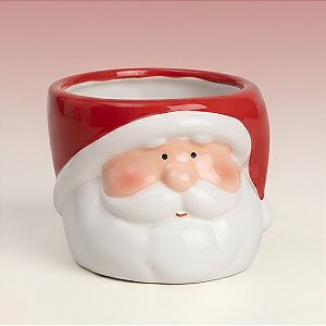 Mini Vaso Decorativo de Natal - Noel Vermelho e Branco - 7x6x7cm - 1 unidade - Cromus - Rizzo