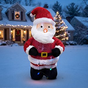 Papai Noel Inflável com LED - Bivolt - 250x133x85cm - 1 unidade - Cromus - Rizzo