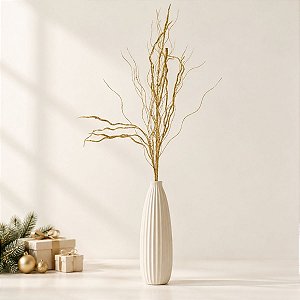 Galho Decorativo de Natal - Ouro com Glitter - 90cm - 1 unidade - Cromus - Rizzo