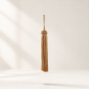 Tassel Decorativo Artesanal - Ouro - 15cm  - 1 unidade - Cromus - Rizzo