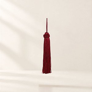 Tassel Decorativo Artesanal - Vinho - 15cm  - 1 unidade - Cromus - Rizzo