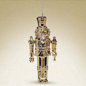 Enfeite de Pendurar de Natal - Soldado de Chumbo Dourado - 5x12x3,5cm - 1 unidade - Cromus - Rizzo