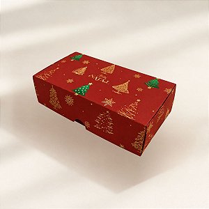 Caixa para 8 Doces - Natal Clássico - 9x17cm - 10 unidades - Regina - Rizzo