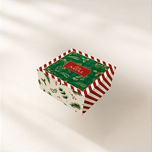 Caixa Luva para 4 Doces - Natal Clássico - 9x9cm - 10 unidades - Regina - Rizzo