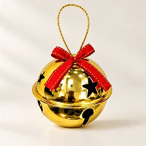 Enfeite Para Pendurar de Natal - Guizo Dourado - 8cm - 1 unidade - Rizzo