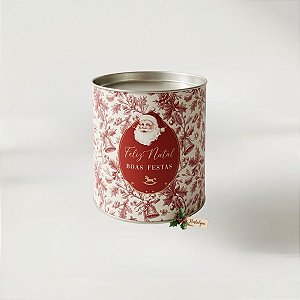 Lata para Panetone Rígida - Nostalgia - Vermelho - 100g - 9x11cm - 1 unidade - Cromus - Rizzo