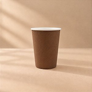 Copo de Papel - Marrom Liso - 270ml - 10 unidades - Rizzo
