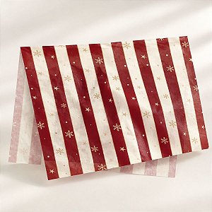 Papel de Seda - 49x69cm - Noelle - Bordo - 10 unidades - Cromus - Rizzo