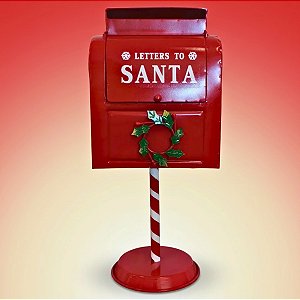 Enfeite Decorativo de Natal - Caixa de Correio Vermelha - 20x44x15cm - 1 unidade - Cromus - Rizzo