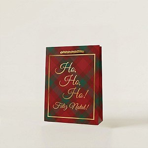 Sacola de Papel de Natal - Hohoho - 12x6,5x16cm - 1 unidade - Rizzo