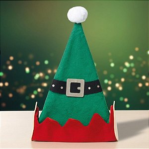 Gorro de Natal Para Vestir - Elfo com Orelhas - 46cm - 1 unidade - Cromus - Rizzo