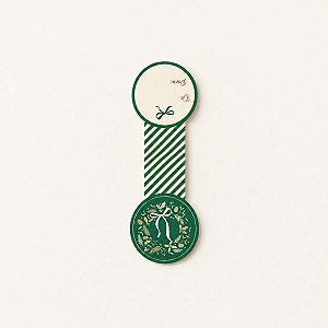 Lacre Adesivo de Natal - Essência - Verde - 9,5x3,2cm - 10 unidades - Cromus - Rizzo
