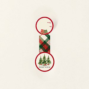 Lacre Adesivo de Natal - Memórias - Vermelho - 9,5x3,2cm - 10 unidades - Cromus - Rizzo