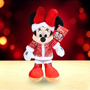 Pelúcia Minnie Mouse de Natal - Pinheirinhos - 30cm - Disney Original - 1 unidade - Cromus - Rizzo