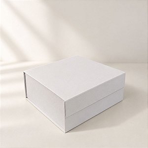 Caixa de Papel Rígido Retangular com Imã  - Branco -  P 19x21x9cm - 1 unidade - Cromus - Rizzo