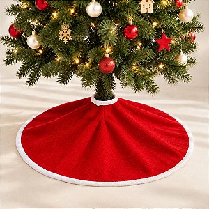 Saia para Árvore de Natal - Vermelho e Branco - 60cm - 1 unidade - Rizzo