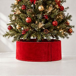 Saia para Árvore de Natal Rígida - Vermelho - 1,50m  - 1 unidade - Rizzo